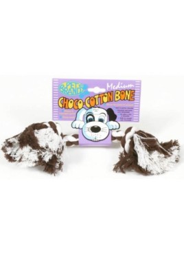 Pet Brands Choco Cotton bone Medium Dog Toy